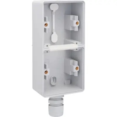 Niko Hydro opbouwbak 2-voudig verticaal met 1x M20-ingang grijs (700-84251)