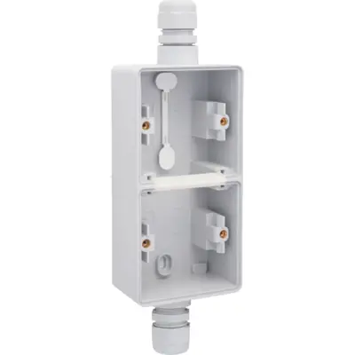 Niko Hydro opbouwbak 2-voudig verticaal met boven en onder 1x M20-ingang grijs (700-84261)