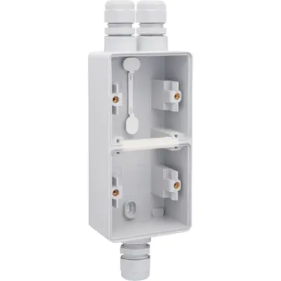 Niko Hydro opbouwbak 2-voudig verticaal met boven 2x en onder 1x M20-ingang grijs (700-84262)