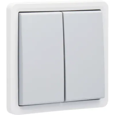 Niko Hydro pulsdrukker 2-voudig met 2 maak- of verbreekcontacten insteekklemmen grijs (700-35005)