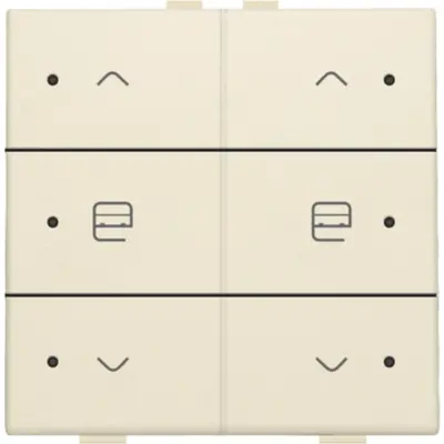 Niko jaloeziebediening 2-voudig met LED voor Niko Home Control cream (100-52036)