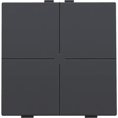 Niko drukknop 4-voudig voor Niko Home Control anthracite coated (122-51004)