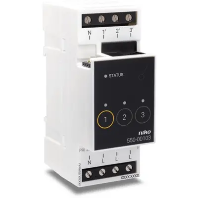 Niko schakelmodule voor Niko Home Control voor drie verschillende kringen (550-00103)