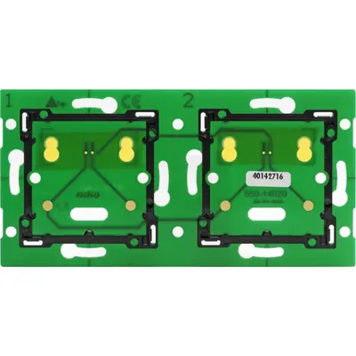 Niko tweevoudige horizontale muurprint voor Niko Home Control voor gebruik met aansluitunit (550-14020)