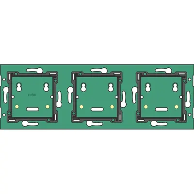 Niko drievoudige horizontale muurprint voor Niko Home Control voor gebruik met aansluitunit (550-14030)