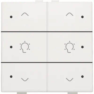 Niko dimbediening 2-voudig met LED en symbool voor Niko Home Control white (101-52046)