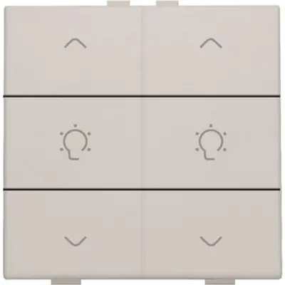 Niko dimbediening 2-voudig met symbool voor Niko Home Control light grey (102-51046)