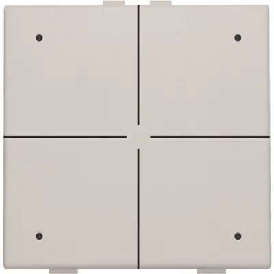 Niko drukknop 4-voudig met LED voor Niko Home Control light grey (102-52004)