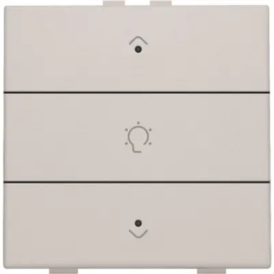 Niko dimbediening 1-voudig met LED en symbool voor Niko Home Control light grey (102-52043)