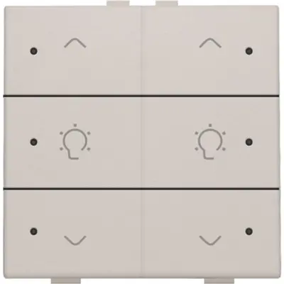 Niko dimbediening 2-voudig met LED en symbool voor Niko Home Control light grey (102-52046)