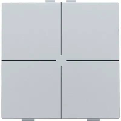 Niko drukknop 4-voudig voor Niko Home Control sterling coated (121-51004)