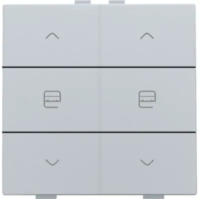 Niko jaloeziebediening 2-voudig voor Niko Home Control sterling coated (121-51036)