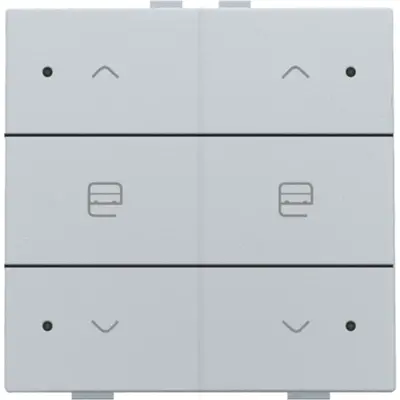 Niko jaloeziebediening 2-voudig met LED voor Niko Home Control sterling coated (121-52036)