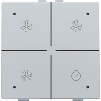 Niko ventilatiebediening met LED voor Niko Home Control sterling coated (121-52054)