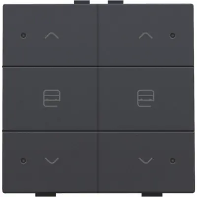 Niko jaloeziebediening 2-voudig met LED voor Niko Home Control anthracite coated (122-52036)