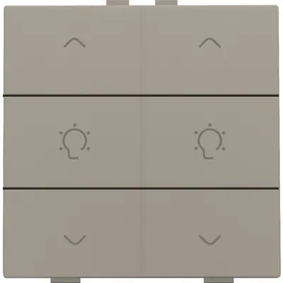 Niko dimbediening 2-voudig met symbool voor Niko Home Control bronze coated (123-51046)