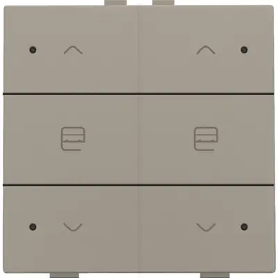 Niko jaloeziebediening 2-voudig met LED voor Niko Home Control bronze coated (123-52036)