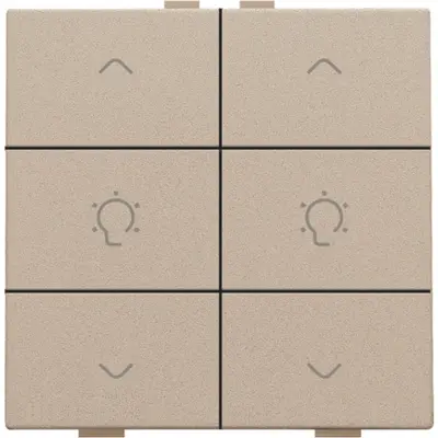 Niko dimbediening 2-voudig met symbool voor Niko Home Control champagne coated (157-51046)