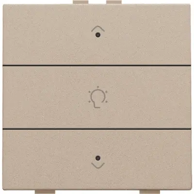 Niko dimbediening 1-voudig met LED en symbool voor Niko Home Control champagne coated (157-52043)