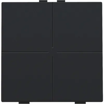 Niko drukknop 4-voudig Niko Home Control black coated (161-51004)