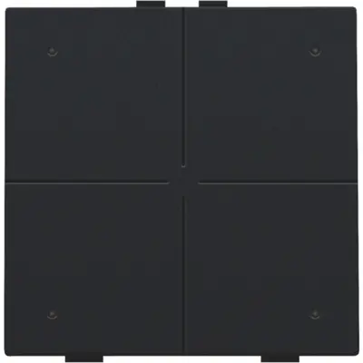 Niko drukknop 4-voudig met LED voor Niko Home Control black coated (161-52004)