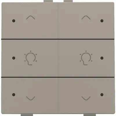 Niko dimbediening 2-voudig met LED en symbool voor Niko Home Control bronze coated (123-52046)