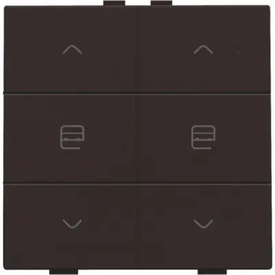 Niko jaloeziebediening 2-voudig voor Niko Home Control dark brown coated (124-51036)