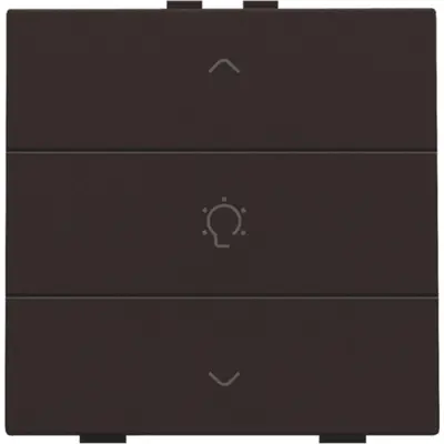 Niko dimbediening 1-voudig met symbool voor Niko Home Control dark brown coated (124-51043)