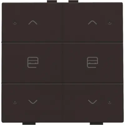 Niko jaloeziebediening 2-voudig met LED voor Niko Home Control dark brown coated (124-52036)