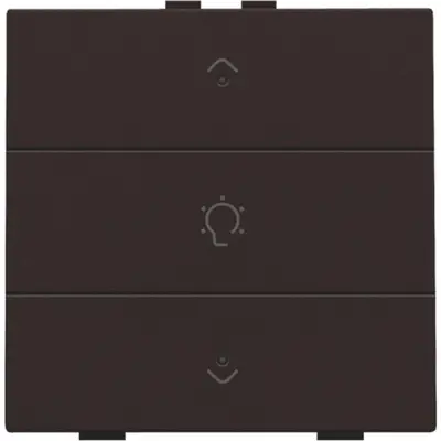 Niko dimbediening 1-voudig met LED en symbool voor Niko Home Control dark brown coated (124-52043)