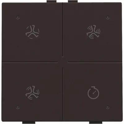 Niko ventilatiebediening met LED voor Niko Home Control dark brown coated (124-52054)