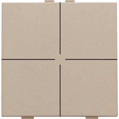 Niko drukknop 4-voudig voor Niko Home Control champagne coated (157-51004)