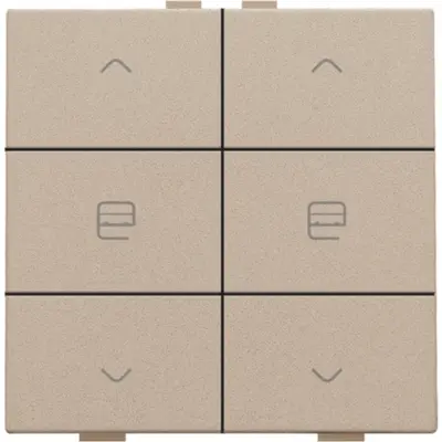 Niko jaloeziebediening 2-voudig voor Niko Home Control champagne coated (157-51036)