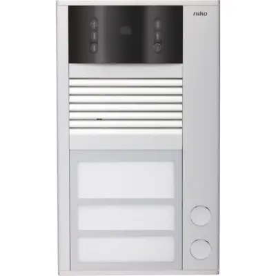 Niko opbouwbuitenpost 16 mm met 2 bellen en kleurencamera (10-162)