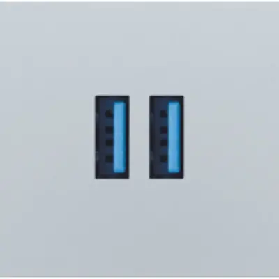 Niko centraalplaat USB sterling coated (121-68001)