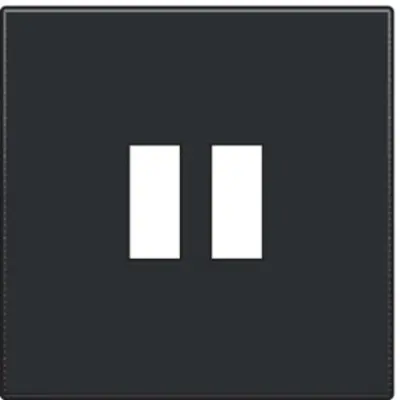 Niko centraalplaat voor USB contactdoos black coated OP=OP (161-68001)