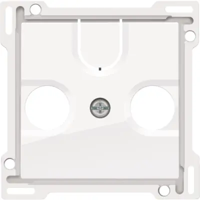 Niko centraalplaat coax voor TV en FM bright white (111-69593)