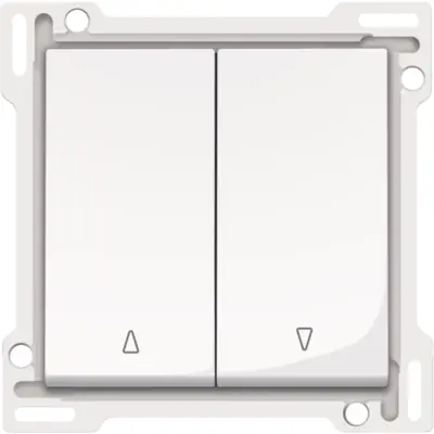 Niko drukknop 2-voudig tbv jaloezie bright white (111-65914)