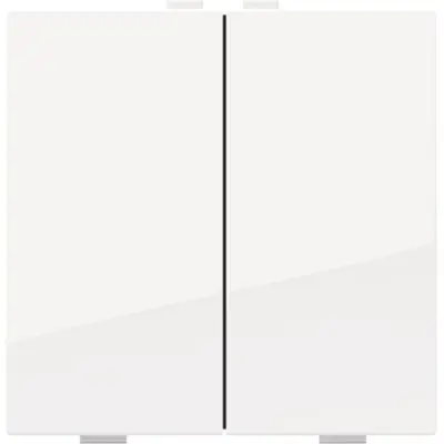 Niko drukknop 2-voudig voor Niko Home Control bright white (111-51002)