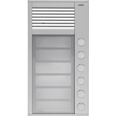 Niko opbouw buitenpost met 6 beldrukknoppen (10-156)