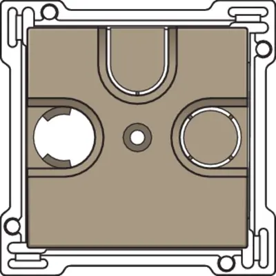 Niko centraalplaat coax voor TV en FM bronze coated (123-69593)