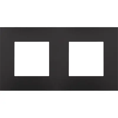 Niko afdekraam 2-voudig Pure Bakelite piano black (200-76800)