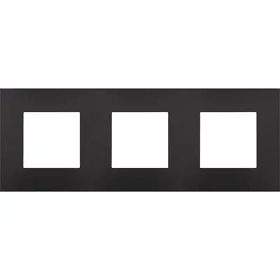 Niko afdekraam 3-voudig Pure Bakelite piano black (200-76700)