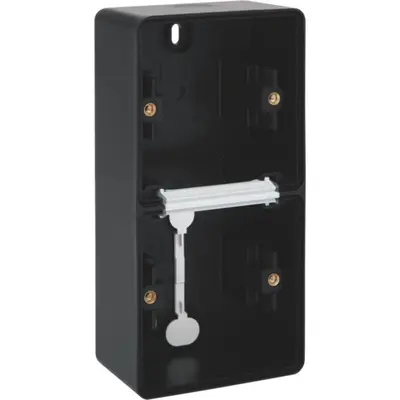 Niko Hydro opbouwbak 2-voudig dubbel verticaal soepele ingang zwart (761-83201)