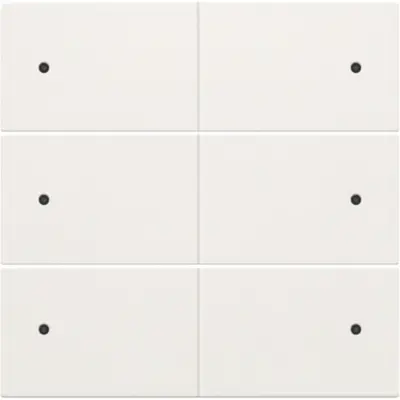 Niko afwerkingsset voor 6-voudige potentiaalvrije drukknop 24 V met LED's white (101-60150)