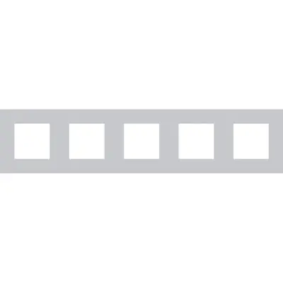 Niko afdekraam 5-voudig Pure alu grey brushed (155-76005)