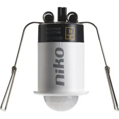 Niko mini inbouw aanwezigheidsmelder voor Niko Home Control wit/zwart (550-20220)