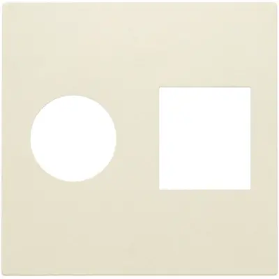 Niko centraalplaat Coax en RJ45 cream (100-65702)