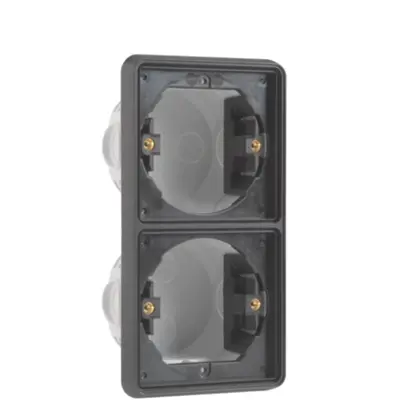 Niko Hydro inbouwkader 2-voudig verticaal zwart (761-74000)