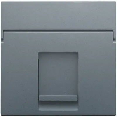 Niko centraalplaat 1-voudig vlak tbv RJ draagring blue grey coated (220-65100)